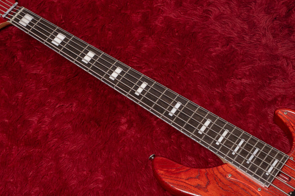 BACCHUS WL524DX-ASH RED/OIL 5弦ベース バッカスから24フレット仕様の5弦エレキベース「WL524DX-ASH