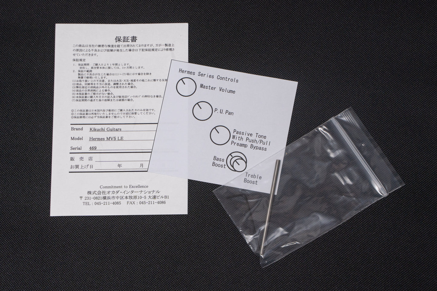 【new】Kikuchi Guitars / Hermes MV5 LE SWP 4.070kg #469【GIB Yokohama】
