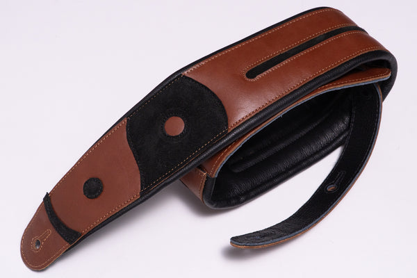 【new】ERGOSTRAPS / Padded Ying Yang Whisky brown / Black suede details 3"" YY301-br-bks regular【GIB Yokohama】