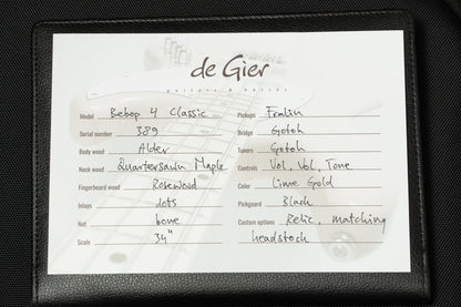 【new】De Gier / Bebop 4 Classic Lime Gold Aged 3.920kg #389【GIB Yokohama】