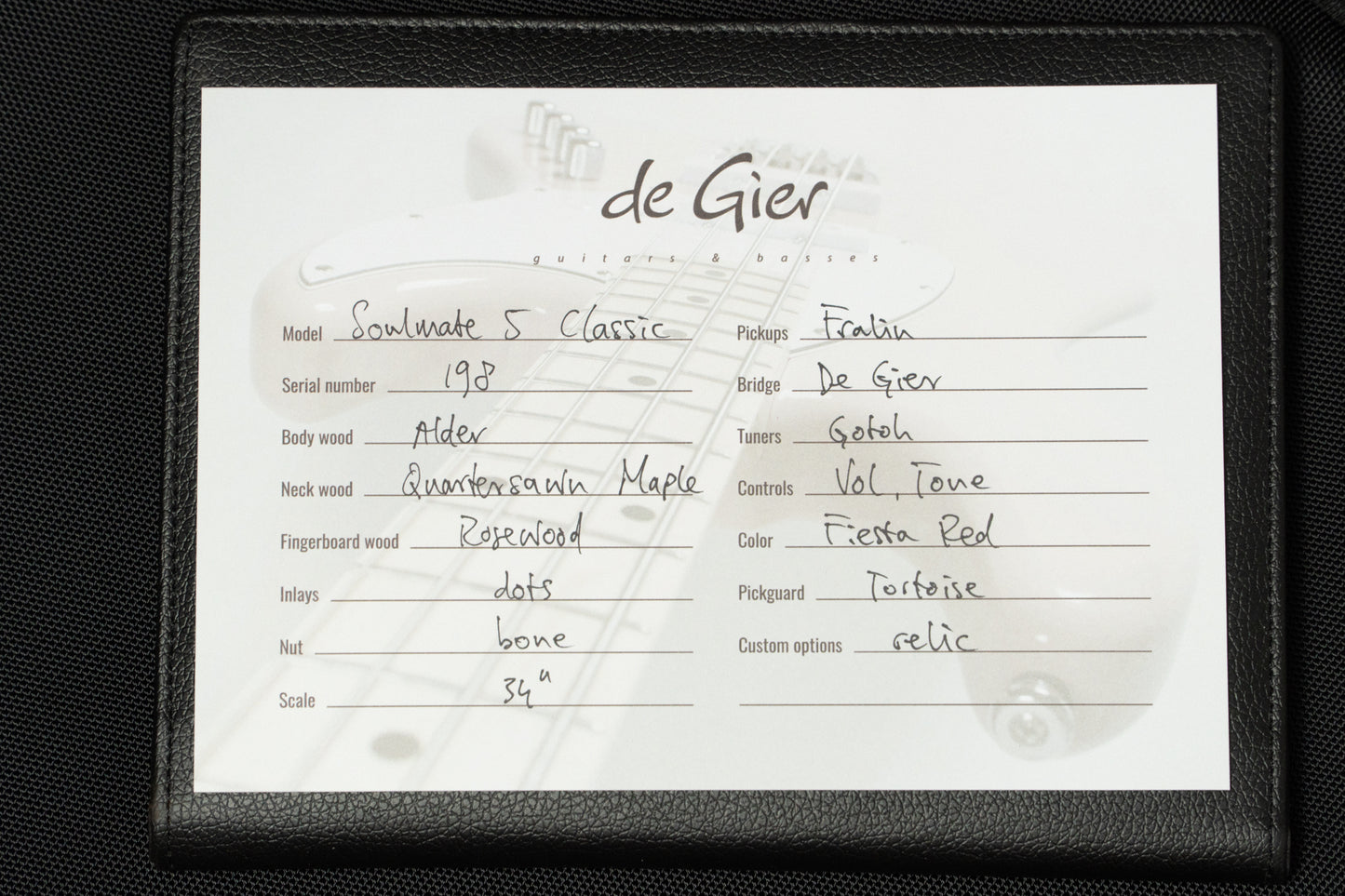 【new】De Gier / Soulmate 5 Classic Fiesta Red Aged 3.665kg #198【GIB横浜】