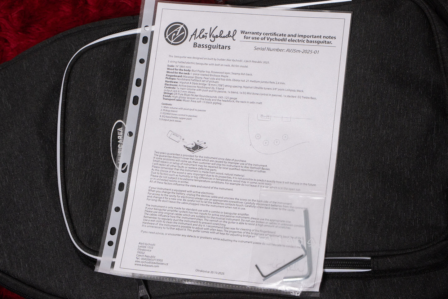 【new】AV BASSES / AVJ5m Burl Poplar 4.025kg #AVJ5m-2025-01【GIB Yokohama】