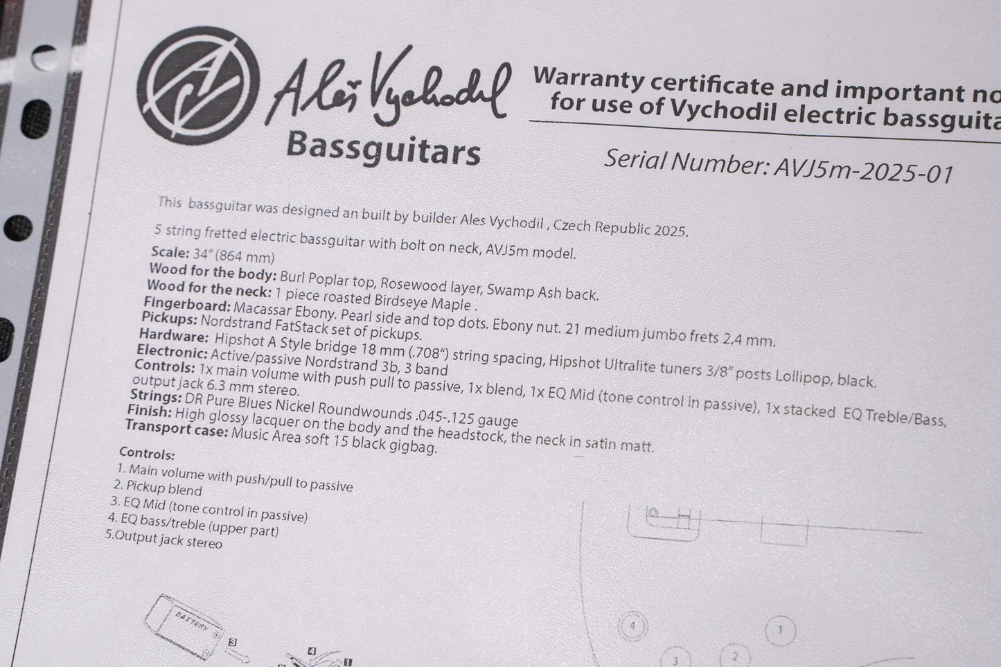 【new】AV BASSES / AVJ5m Burl Poplar 4.025kg #AVJ5m-2025-01【GIB Yokohama】