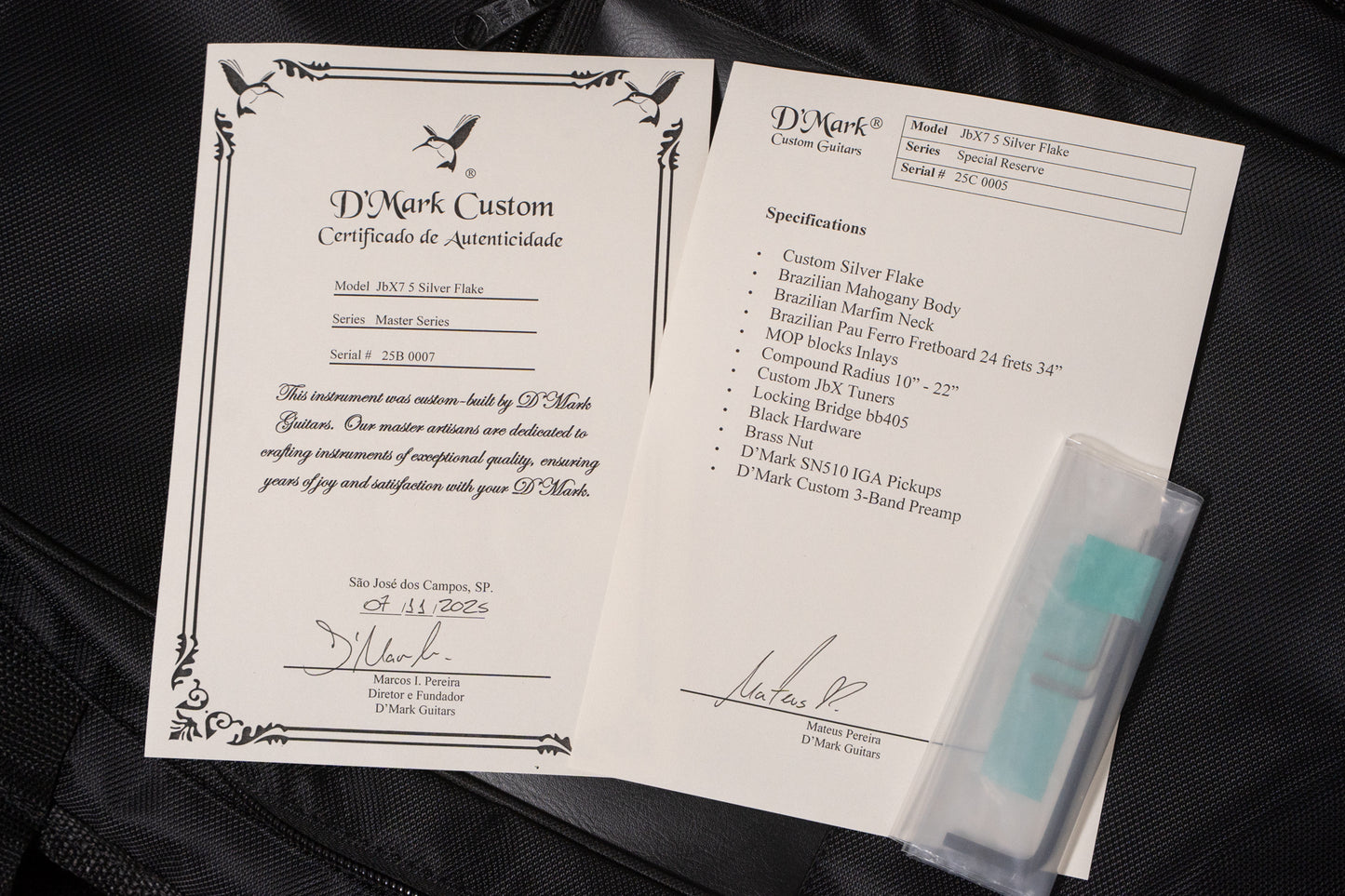 【new】D'Mark Guitars / JbX7 5 Master Series Silver Flake 4.090kg #25B0007【GIB Yokohama】