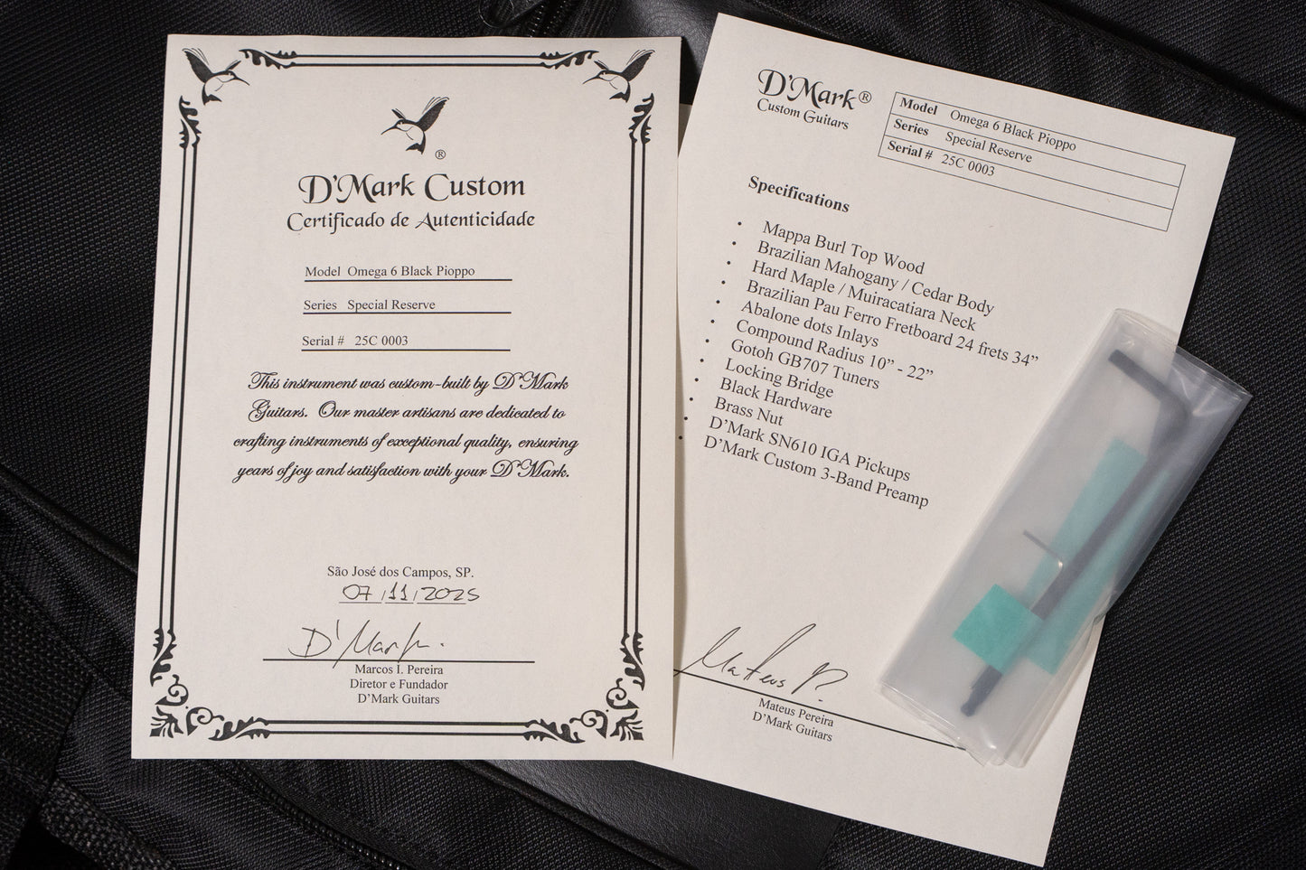 【new】D'Mark Guitars / OMEGA 6 Special Reserve Black Pioppo 4.350kg #25C0003【GIB Yokohama】