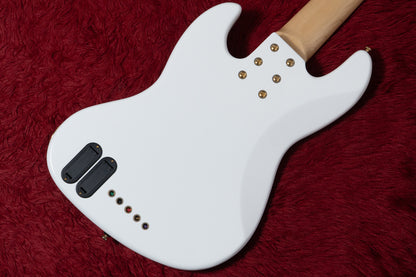 【new】Swing Guitars / Jazz Deluxe 5 White w Gold HW and Pearl Block Inlay 4.990kg #25080012【GIB Yokohama】