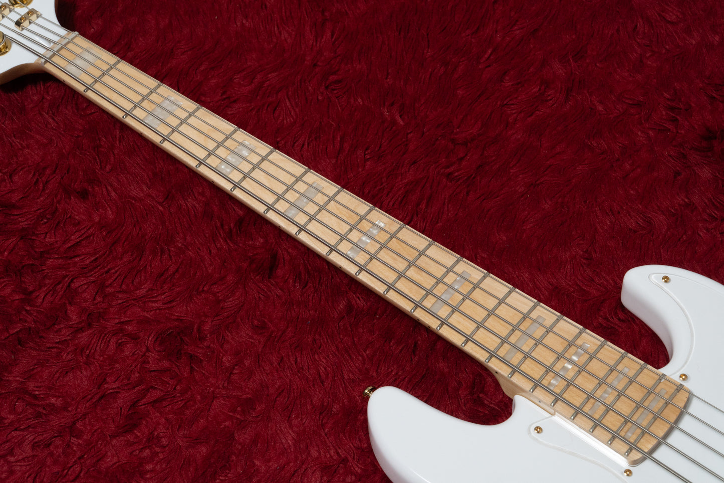 【new】Swing Guitars / Jazz Deluxe 5 White w Gold HW and Pearl Block Inlay 4.990kg #25080012【GIB Yokohama】