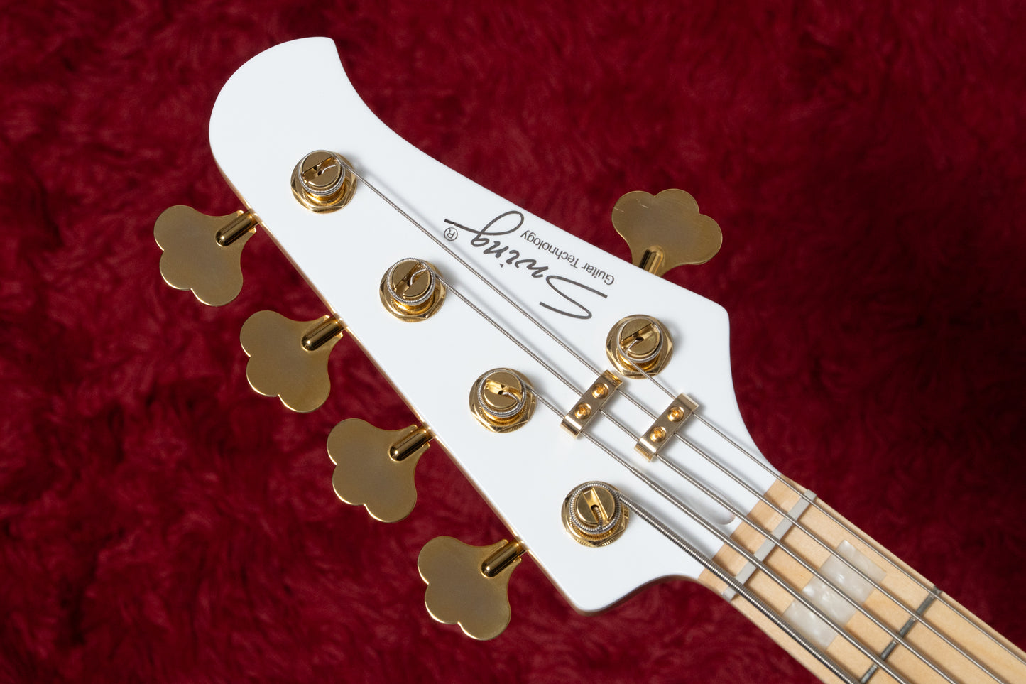 【new】Swing Guitars / Jazz Deluxe 5 White w Gold HW and Pearl Block Inlay 4.990kg #25080012【GIB Yokohama】