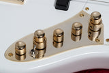 【new】Swing Guitars / Jazz Deluxe 5 White w Gold HW and Pearl Block Inlay 4.990kg #25080012【GIB Yokohama】