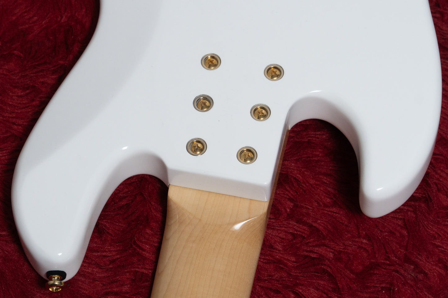 【new】Swing Guitars / Jazz Deluxe 5 White w Gold HW and Pearl Block Inlay 4.990kg #25080012【GIB Yokohama】