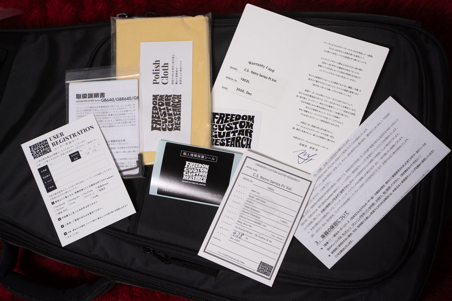 【new】Freedom Custom Guitar Research / C.S.R.S PJ 5st BLK 4.285kg #1902L【GIB Yokohama】