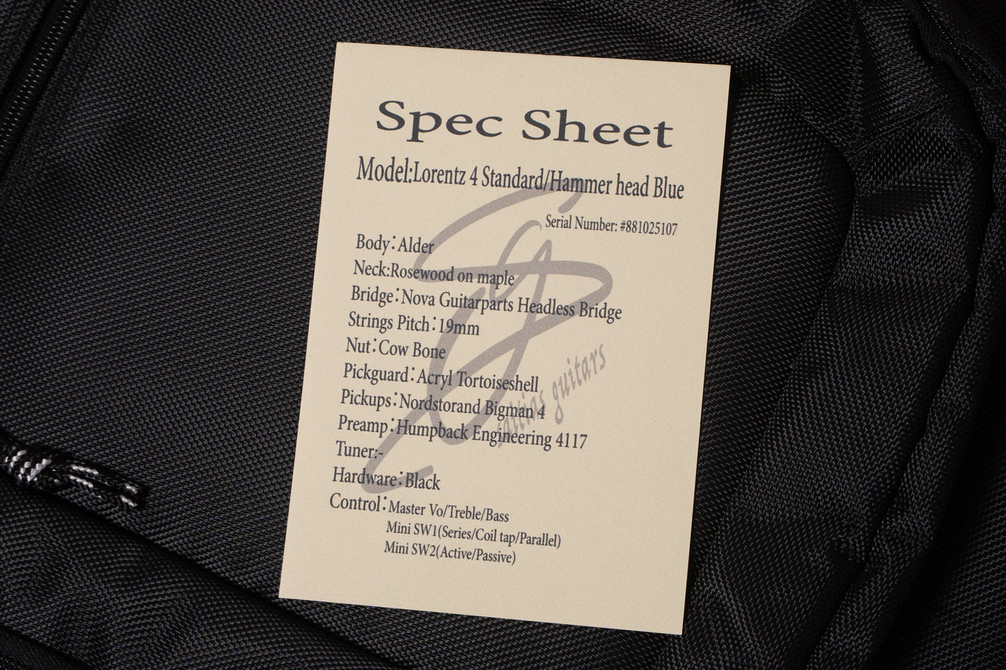 【new】saitias guitars / Lorentz 4 Standard Hummer head Blue 2.845kg #881025107【GIB Yokohama】