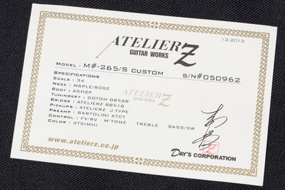 【used】Atelier Z / M#265 Custom 3TS 4.830kg #050962【GIB Yokohama】
