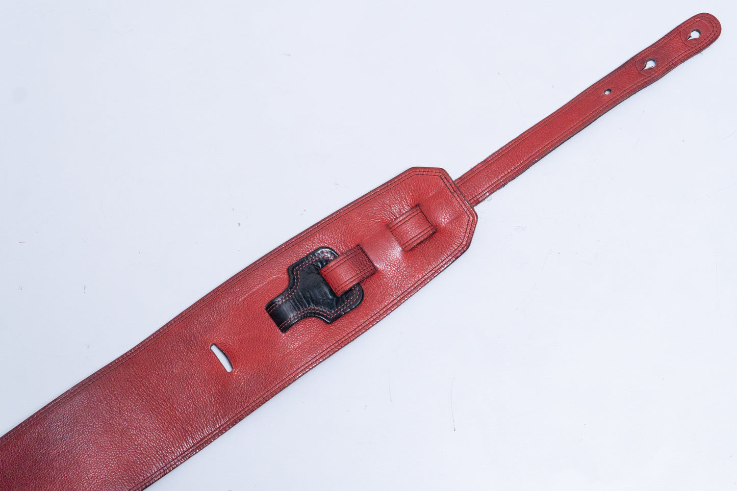 【used】Moody Straps / 4.0 inch Black / Red Leather Standard Tail【GIB Yokohama】