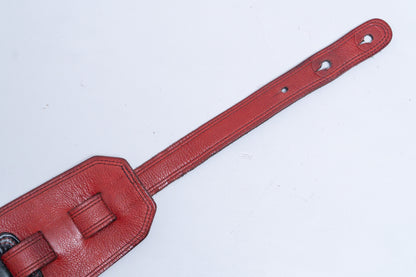 【used】Moody Straps / 4.0 inch Black / Red Leather Standard Tail【GIB Yokohama】