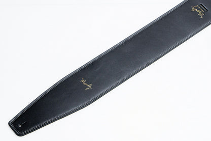 【new】Moody Straps / 4.0 Inch Black/Cream Leather Standard Tail 【GIB Yokohama】