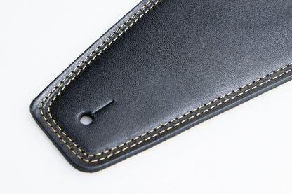【new】Moody Straps / 4.0 Inch Black/Tobacco Leather Long Tail 【GIB Yokohama】