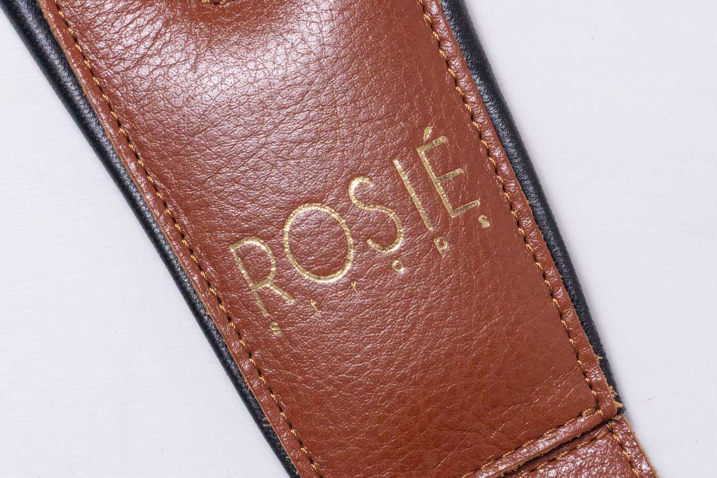 【used】ROSIÉ / ROSIE straps Brown with Black Details 3.0inch【GIB Yokohama】