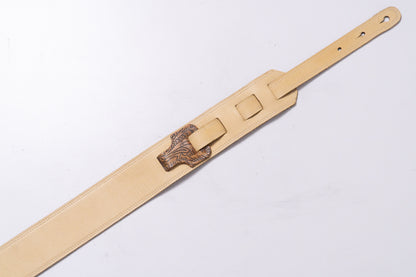 【used】Moody Straps / 2.5Inch Western Brown/Cream Leather Standard Tail【GIB Yokohama】