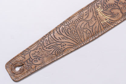 【used】Moody Straps / 2.5Inch Western Brown/Cream Leather Standard Tail【GIB Yokohama】