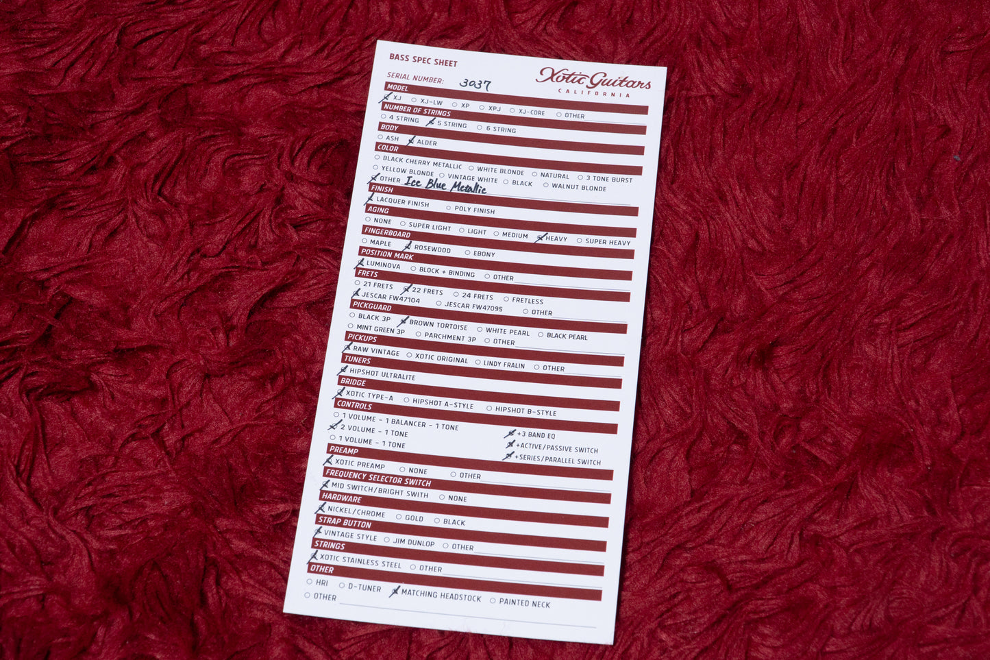 【used】Xotic / XJ-1T 5st Ice Blue Metallic Heavy Aged 2024 4.455kg #J-3037【GIB Yokohama】