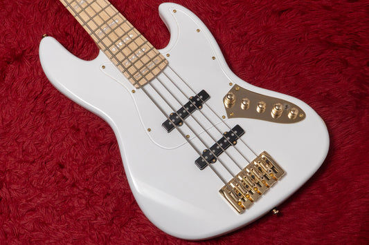 【new】Swing Guitars / Jazz Deluxe 5 White w Gold HW and Pearl Block Inlay 4.675kg #25080009【GIB Yokohama】