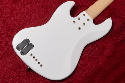 【new】Swing Guitars / Jazz Deluxe 5 White w Gold HW and Pearl Block Inlay 4.675kg #25080009【GIB Yokohama】