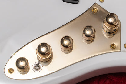 【new】Swing Guitars / Jazz Deluxe 5 White w Gold HW and Pearl Block Inlay 4.675kg #25080009【GIB Yokohama】