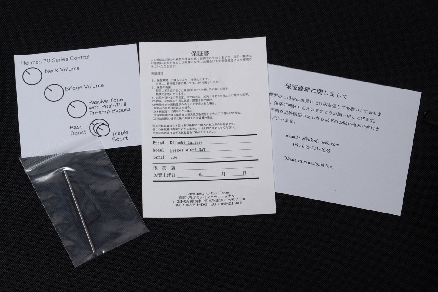 【new】Kikuchi Guitars / Hermes M70-5 NAT 4.650kg #634【GIB Yokohama】