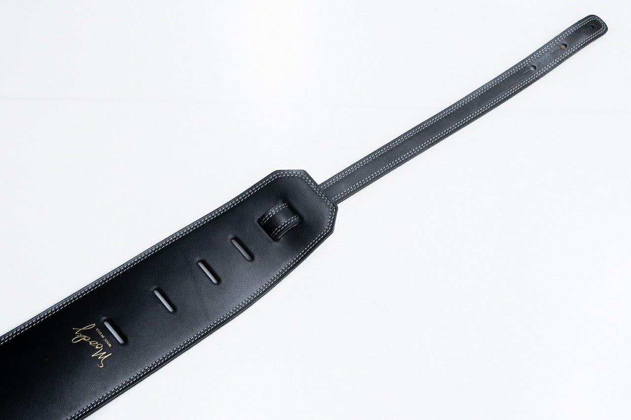 new】Moody Straps / 4.0 Inch Black/Cream Suede Standard Tail 【GIB