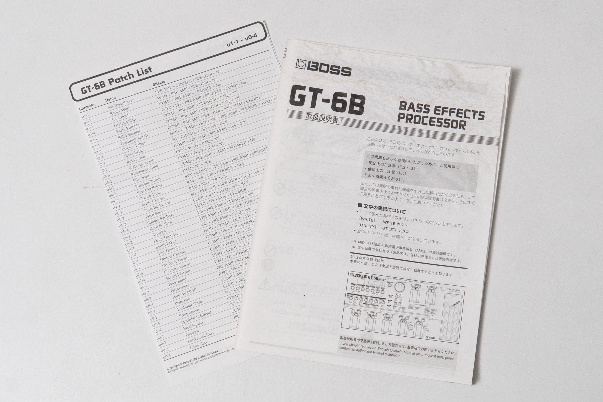 used】BOSS / GT-6B【GIB Yokohama】 – Bass Shop Geek IN Box
