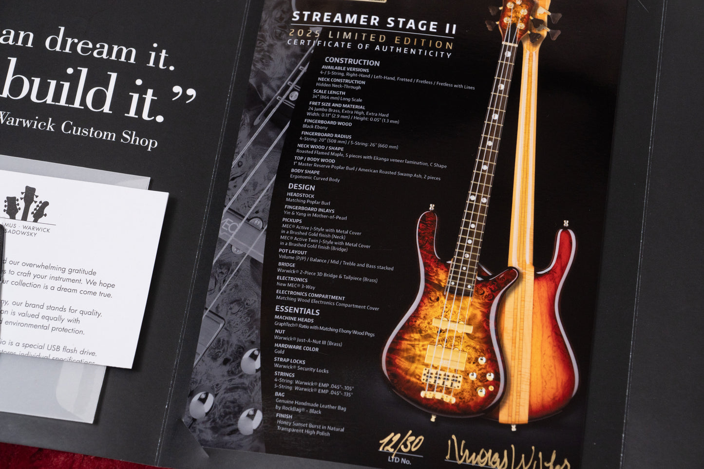 【new】Warwick / Custom Shop Streamer Stage II 5 Limited 2025 Master Reserve Poplar Burl top 4.420kg #M164264-25【GIB Yokohama】