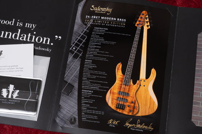 【new】Sadowsky / Custom Shop MB24 MS5 5A Koa Top LImited 2025 3.860kg #M000332-25【GIB Yokohama】