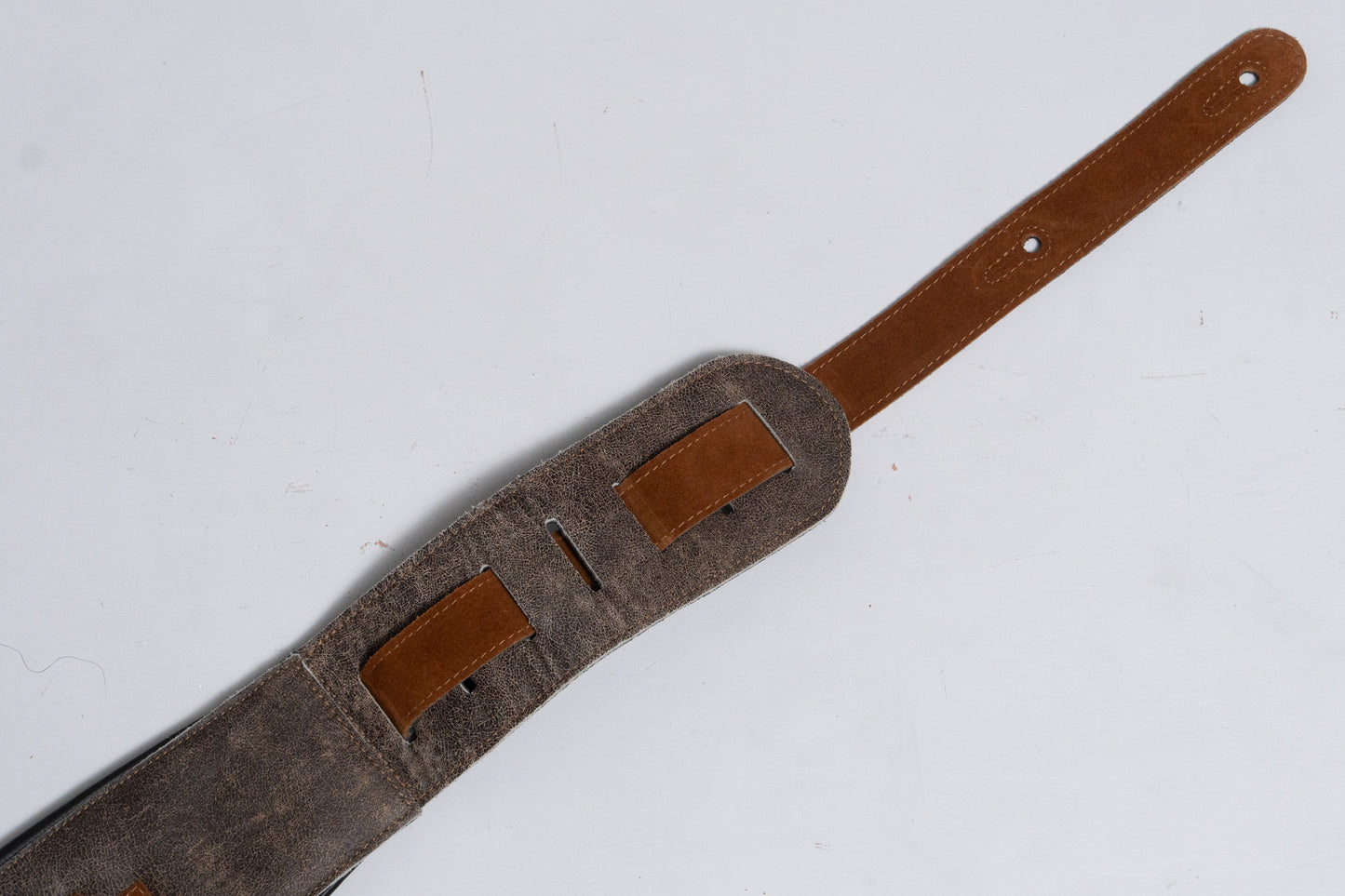 【used】ERGOSTRAPS / Padded Kalfun Cracked Brown / Brown suede details 4"" KF401-cbr-brs regular【GIB Yokohama】