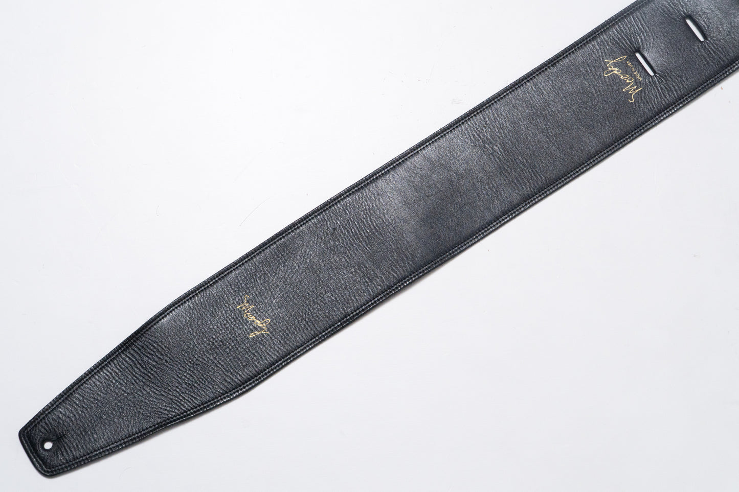 【used】Moody Straps / 4.0 Inch Black /Black Leather Standard Tail【GIB Yokohama】