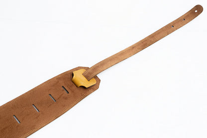 【new】Moody Straps / 4.0 Inch Camel/Tobacco Suede Standard Tail 【GIB Yokohama】
