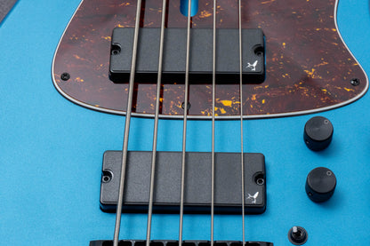 【used】D'Mark Guitars / BASS FUSION III 5 SATIN BLUE 4.14kg #25B0012【GIB Hyogo】