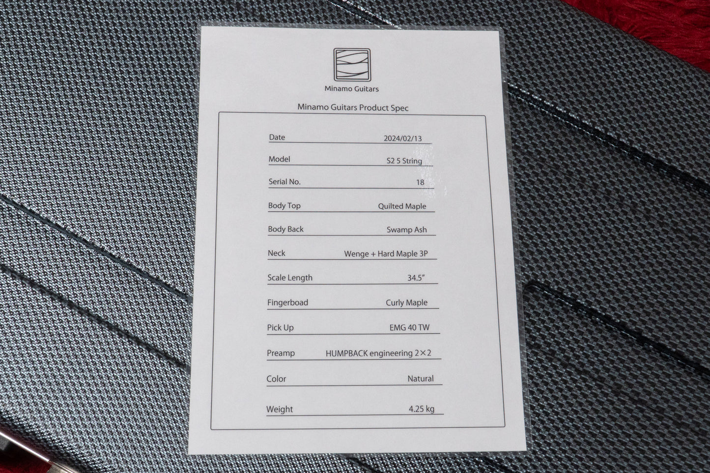 【used】Minamo Guitars / S2 5 Sstrings Quilted Maple Natural 2024 4.235kg #18【GIB Yokohama】