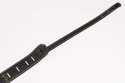 【new】Moody Straps / 2.5 Inch Black/Tobacco  Leather Long Tail【GIB Yokohama】