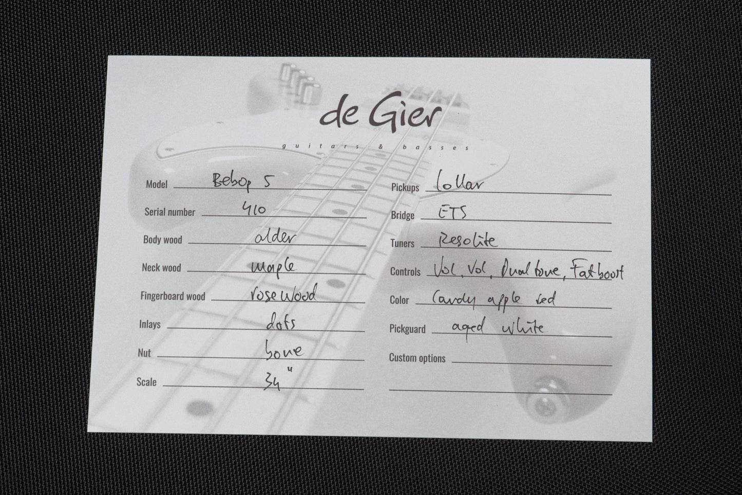 【new】De Gier / Bebop 5 Candy Apple Red 4.260kg #410【GIB Yokohama】
