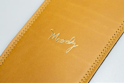 【new】Moody Straps / 4.0 Inch Camel/Tobacco Suede Standard Tail 【GIB Yokohama】
