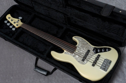 【used】Bottom Wave / MB-5 FRETLESS Majora WHITE prototype 4.26kg【Consignment】【GIB Hyogo】