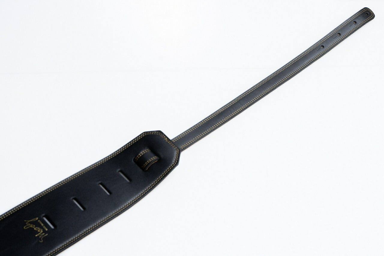 【new】Moody Straps / 4.0 Inch Black/Tobacco Leather Long Tail 【GIB Yokohama】