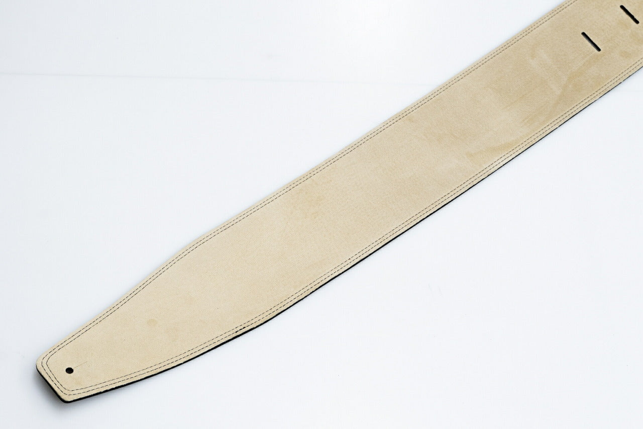 new】Moody Straps / 4.0 Inch Black/Cream Suede Standard Tail 【GIB