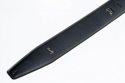 【new】Moody Straps / 4.0 Inch Black/Tobacco Leather Standard Tail 【GIB Yokohama】