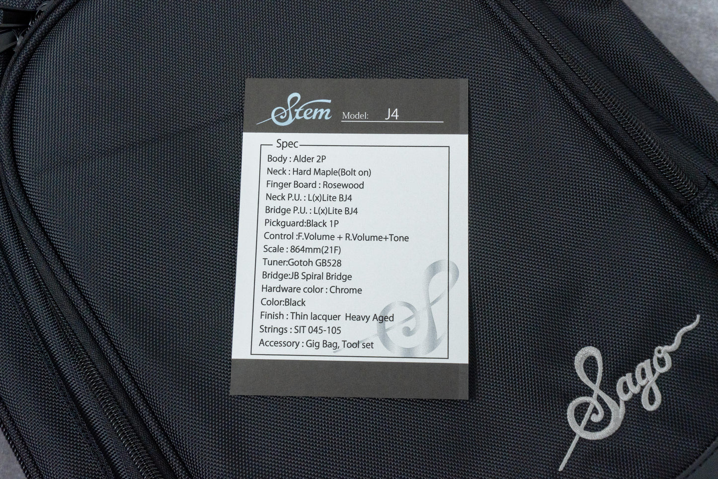 【new】Stem / Classic Style J4 Black Heavy Aged 4.1kg #0222【GIB Hyogo】【Plek-adjusted】