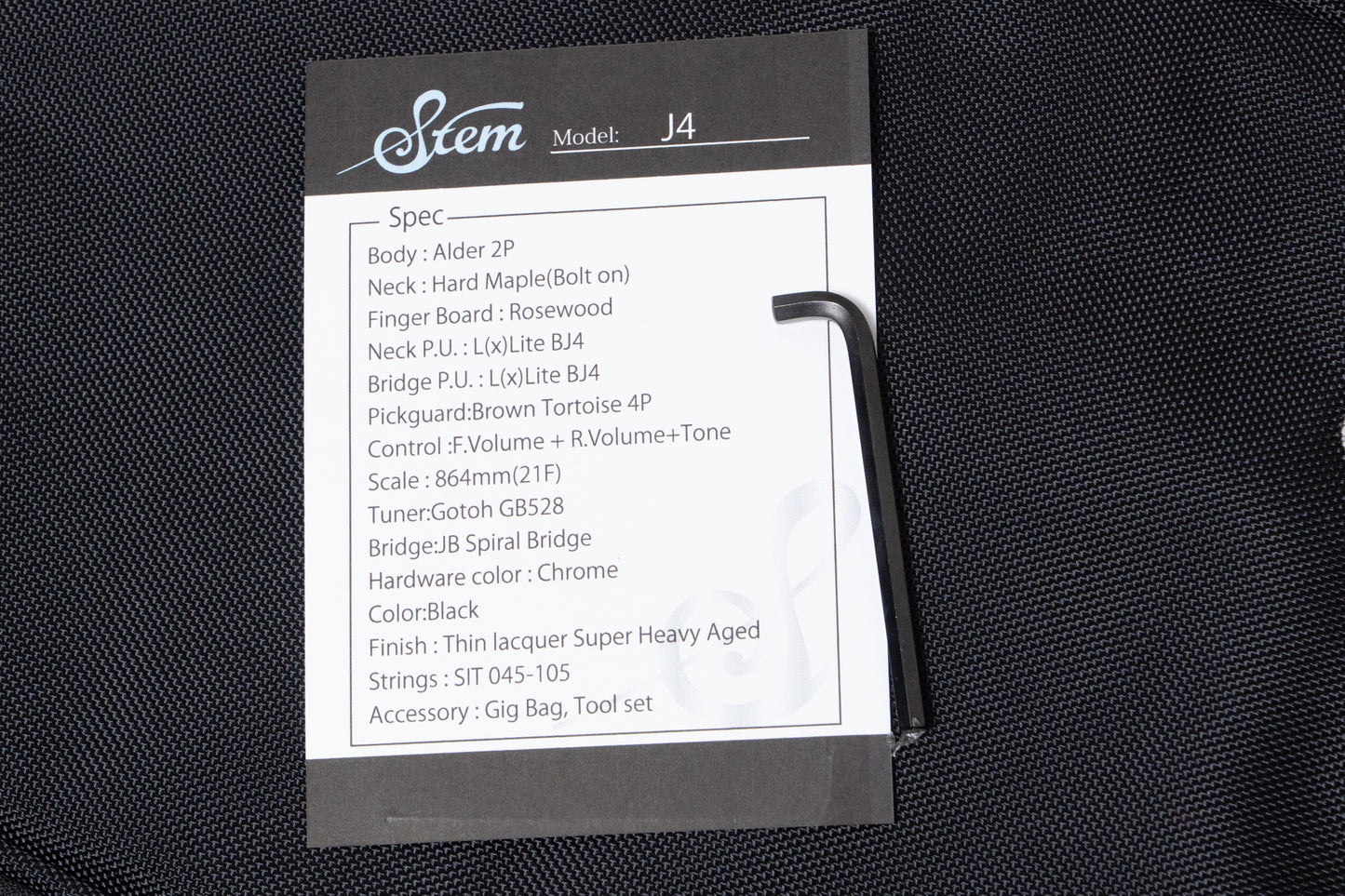 【new】Stem / Classic Style J4 Black Super Heavy Aged 3.980kg #0219【GIB横浜】