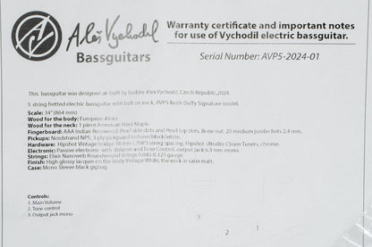 【new】AV BASSES / AVP5 Vintage White 4.310kg #AVP5-2024-01 【GIB Yokohama】