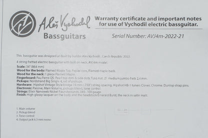 【new】AV BASSES / AVJ4m Emerald 3.770kg #2022-21【GIB Yokohama】