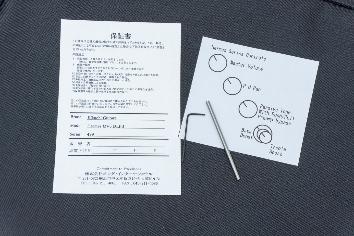 【new】Kikuchi Guitars / Hermes MV5 DLPB 3.8kg #499【GIB Hyogo】